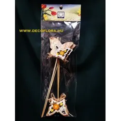 Fa dekor pillangó pick 6 db 21 cm