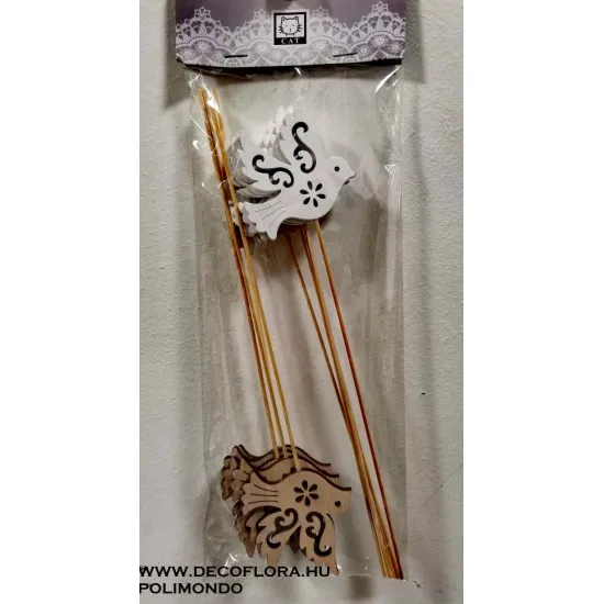 Fa dekor galamb pick 12 db 25 cm