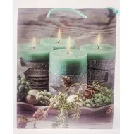 Ajándéktasak Gyertyás csendélet L méret 32*26*9 cm