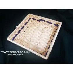 Bambusz kosár lila fonattal 35*20 cm