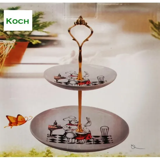 Kerámia emeletes kínáló*2 Koch