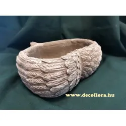 Kőszív kaspó Angyalszárnyas dekorral 17x23x22 cm