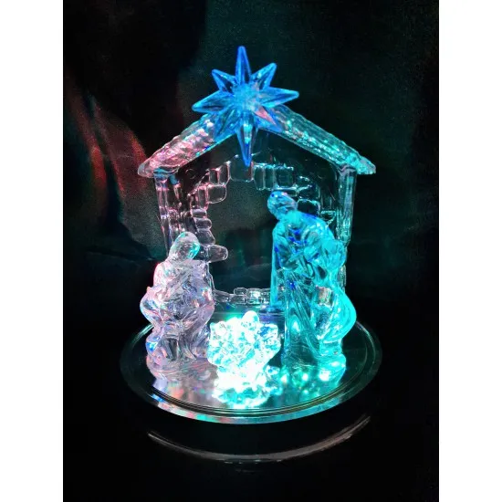 Világító Betlehem 14*16 cm