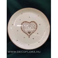 Kézzel festett dekor kínálótál Wadnaha (szomáli -  szív) 19 cm