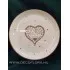 Kerámia dekor lapostányér Wadnaha (szív) 19 cm