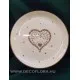 Kerámia dekor lapostányér Wadnaha (szív) 19 cm