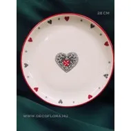 Kerámia dekor lapostányér HG 28 cm