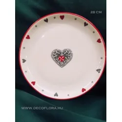 Kerámia dekor lapostányér HG 28 cm