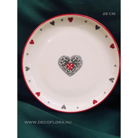 Kerámia dekor lapostányér HG 28 cm