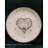 Kézzel festett dekor kínálótál Wadnaha (szomáli - szív) 27 cm
