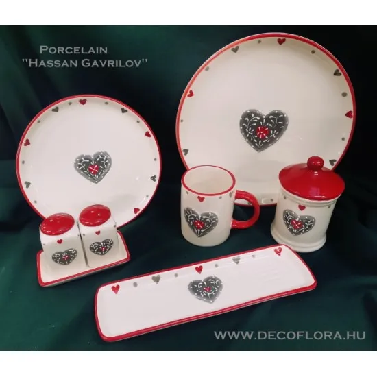 Kerámia dekor lapostányér HG 19 cm