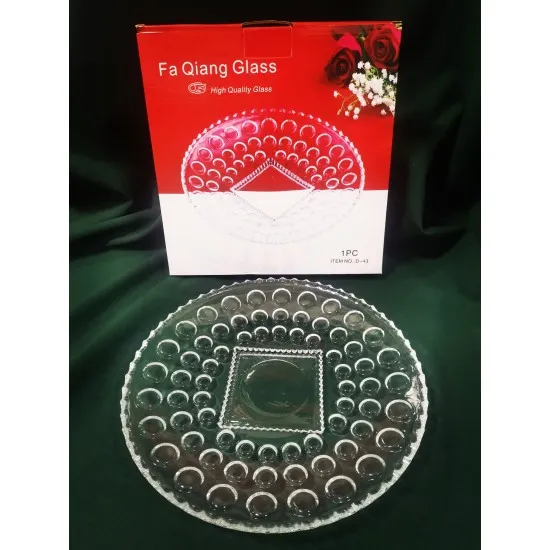 Metszett süteményes tál D-43 N 28 cm