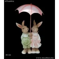 Nyuszipár fém esernyővel 26 cm