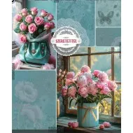 Ajándéktasak KRAFT medium ROSA ON WINDOW