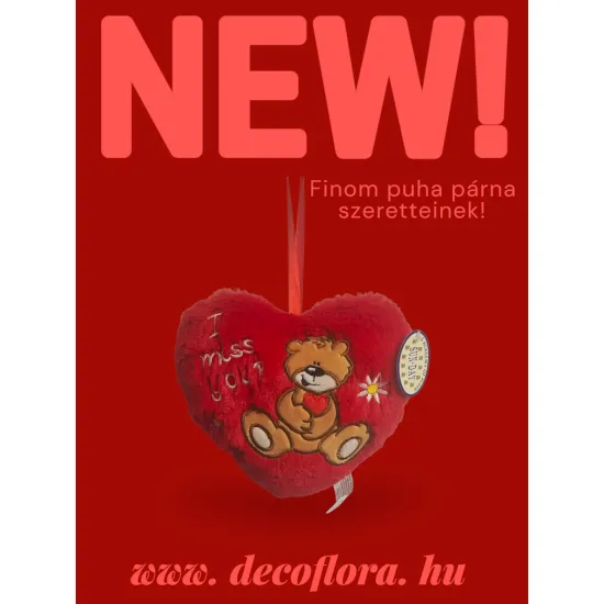 Szív párna macival