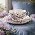 Porcelán kávéscsésze+alj  Beautiful Lavender díszdobozban