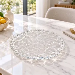 Üveg kínálótál BUBBLE 31cm