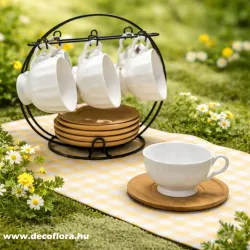 Mokkás készlet Romantic 6 személyes