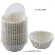 Muffinpapír szett*50 db FEHÉR 9 cm
