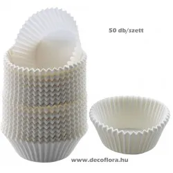 Muffinpapír szett*50 db FEHÉR 10,5 cm