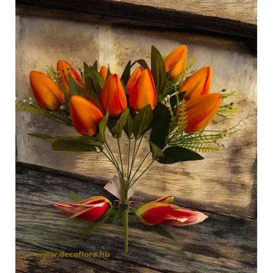 Tulipán csokor Extra rezgővel 10 fejes 4 féle