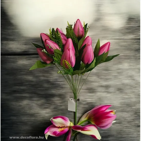 Tulipán csokor Extra rezgővel 10 fejes 4 féle