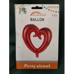 Fólia lufi Szívforma 48*46 cm