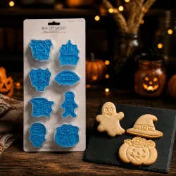 Halloween süteménykiszúró szett lapon 8 darabos CK-132