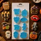 Halloween süteménykiszúró szett lapon 8 darabos CK-132