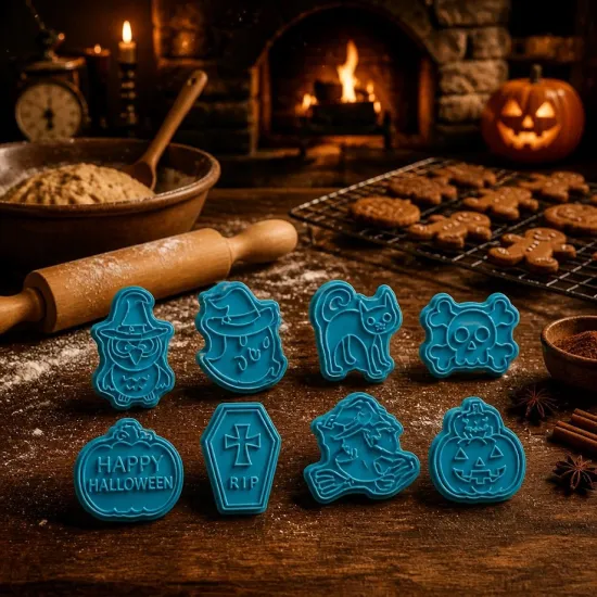 Halloween süteménykiszúró szett lapon 8 darabos CK-125
