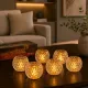 Led mécses - kristályhatású mécsestartó- meleg fény