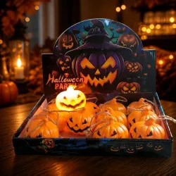 Halloween led mécses 6*6 cm