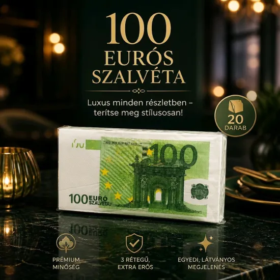 100 eurós szalvéta - 15 darabos