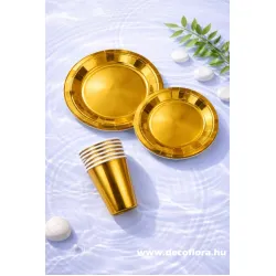 Papírpohár és tányér Golden Days szett 30 db/szett 729