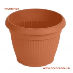 Virágcserép bordázott Hobby terrakotta 20 cm
