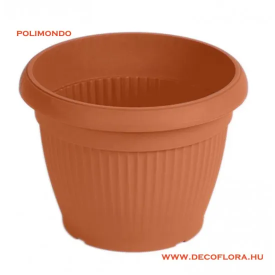 Virágcserép bordázott Hobby terrakotta 20 cm