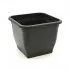 Műanyag szögletes virágcserép Italia antracit