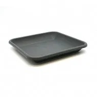 Műanyag szögletes virágcserép alátét Italia Antracit