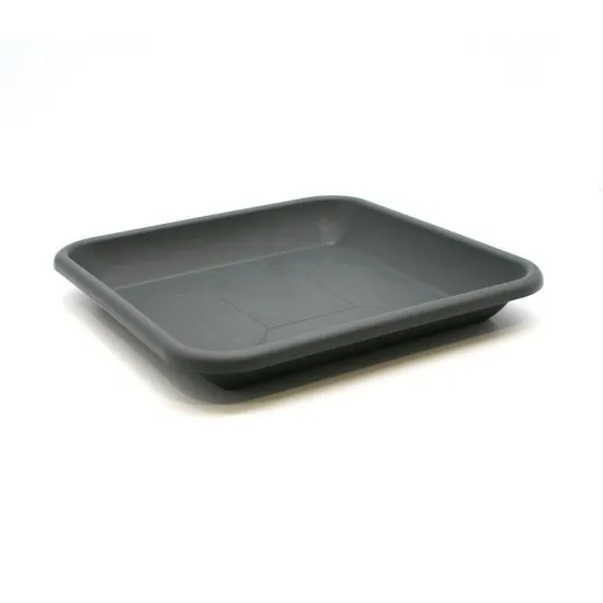 Műanyag szögletes virágcserép alátét Italia Antracit
