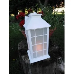 Antikolt lámpás, elektromos gyertyával 25 cm