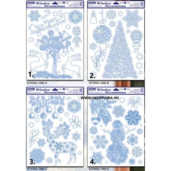 Ablakmatrica Fagyhatású mintázat 4 féle 42*30 cm