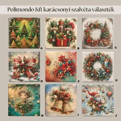 Szalvéta Karácsonyi hangulat 10 féle 20 db/szett