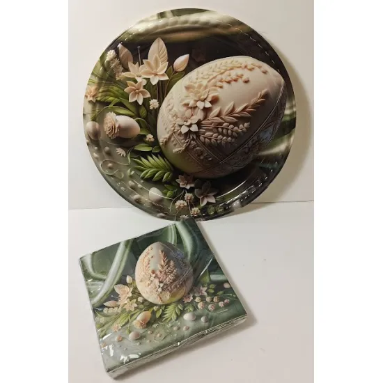 Húsvéti tálca ajándék szalvétával H2