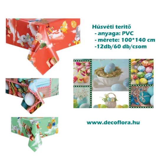 Húsvéti mintás PVC teritő 4 féle 100*140 cm