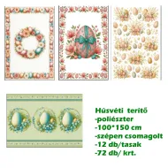 Húsvéti mintás poliészter teritő 4 féle 100*150 cm