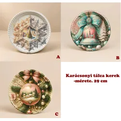 Karácsonyi tálca kerek 3 féle 28 cm