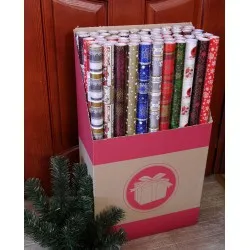 Díszcsomagoló papír Prémium karácsonyi 2 m*0,7 m 60 db