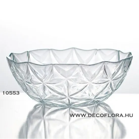 Metszett üvegtál Estrella 24x10 cm