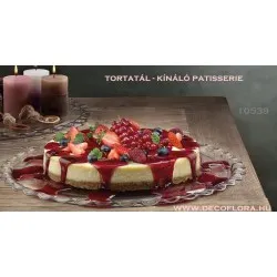 Üveg tortatál Pattiserie 400 mm