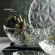 Metszett üvegtál Estrella 24x10 cm
